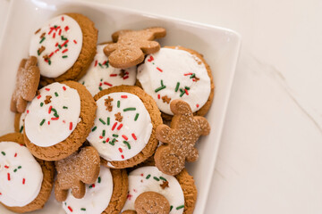 Santas sugar and gingerbread cookies