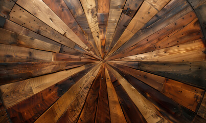Texture background with radial structure on wood.