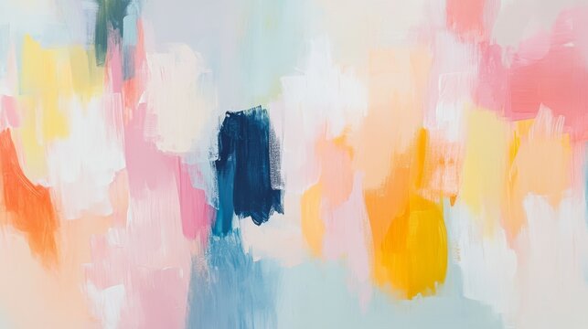 Fototapeta Colorful Abstract Art Print, Modern Wall Decor, Pastel Art, Large Wall Art, Bright and Cheerful Decor, Contemporary Artwork