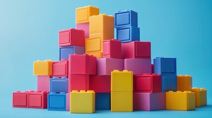Obraz premium Creative representation of tax savings with building blocks
