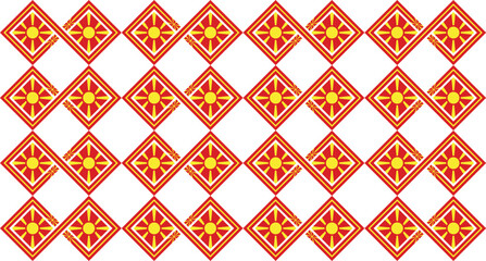 north macedonia flag pattern. loop background. vector illustration