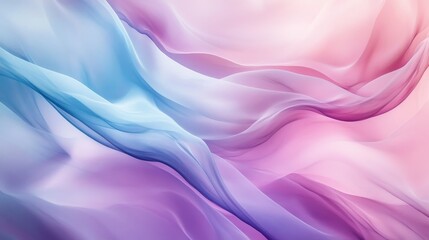 Obraz premium Abstract Blue Pink Purple Gradient Flowing Texture, Soft Wave Pattern, Fluid Art Flow Background, Dreamy Pastel Waves