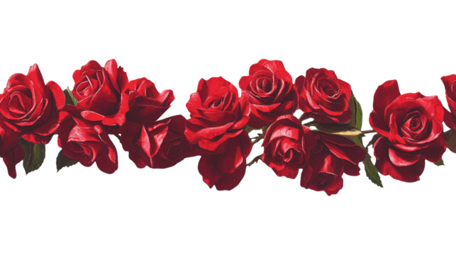 red rose border frame for valentine's day decoration