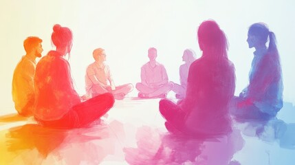 Mental health awareness social connection, Social Connection in Animated Health Awareness Gathering