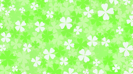 Vibrant green clover pattern background