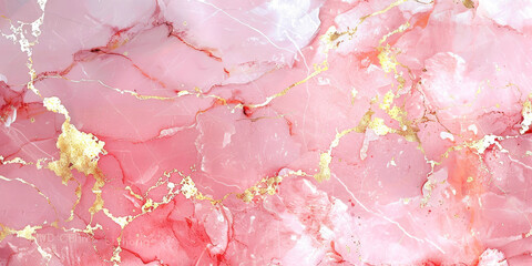 An exquisite pink marble texture interlaced with rich gold veins, evoking luxury and high-end design sophistication.