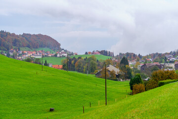 Naklejka premium Countryside landscape in northeast Switzerland