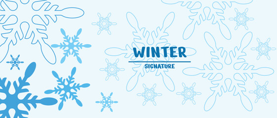 winter background, elegant design with snow flakes, editable vector eps 10.