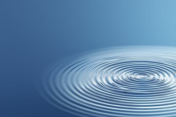 Fototapeta premium Echoes emerge as undulating water surfaces, adorned with a deep navy backdrop, embodying concepts of resonance exploration and discovery.