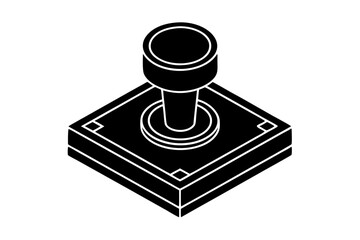 Stamp isolated object. 3d render vector art illustration