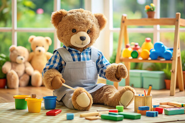Teddy Day Background - Cute and Romantic Teddy Bear Design