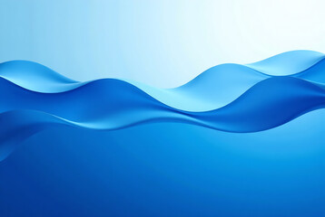 Fototapeta premium Close-up of blue and white background with wavy patterns above and below image