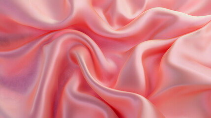 Obraz premium Soft pink satin fabric draping gracefully with smooth textures highlighting elegance and style