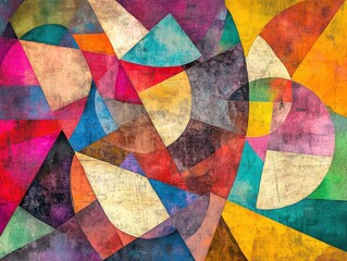 colorful abstract geometric shapes for modern decor