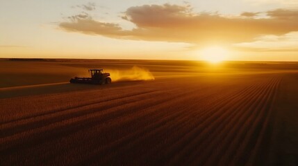 Fototapeta premium Sunset Harvesting