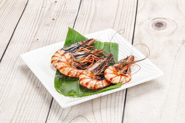 Cooked tiger prawn in the pate