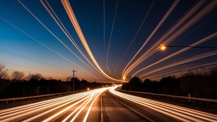 highway at night-Generated AI
