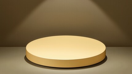 Showcase event round display platform minimalist space studio setting product presentation concept