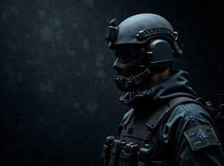 Black camouflage military background with dark tones and patterns, camouflage, military, background, dark, black, army, soldier.