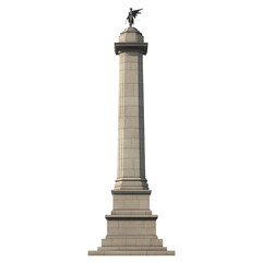Fototapeta premium 3D front view illustration of the Monument to Wellington British monument isolated on a white transparent background