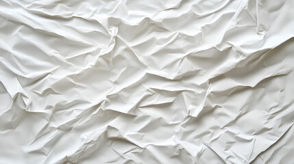 Obraz premium white crumpled and creased glued wrinkled paper poster texture background 
