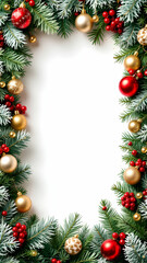 Christmas border frame copy space area
