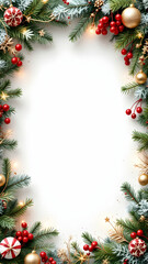 Christmas border frame copy space area