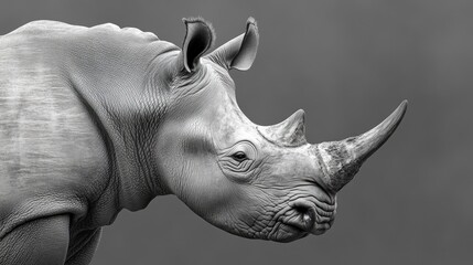 Close-up of a White Rhinoceros