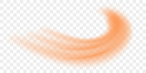 Hot flow from the air conditioner. Realistic 3d vector illustration isolated on transparent background.