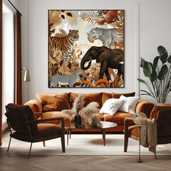 Abstract painting for interior decoration