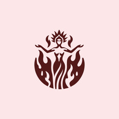 Fire goddess logo