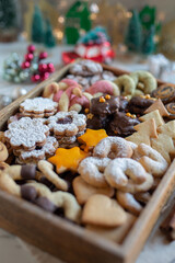 Christmas cookies with festive decoration