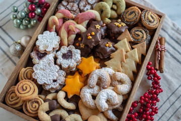 Christmas cookies with festive decoration