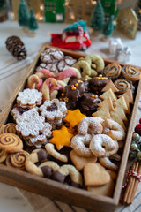 Christmas cookies with festive decoration