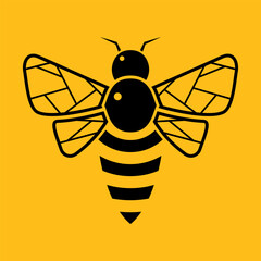 Bee icon isolated. Vector illustration