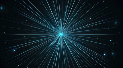 Fototapeta premium Abstract Blue Light Burst