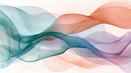 Fototapeta premium Abstract Watercolor Pastel Wave Design