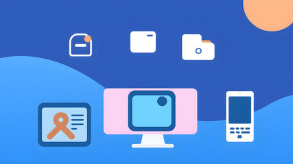 File Management vector Flat Icon design. Generative AI