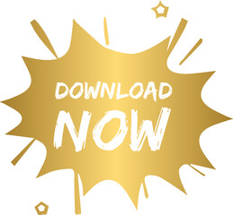 Golden download now starburst button