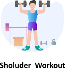 Bicep Training:Vector illustration which can easily modify or edit which can easily modify or edit