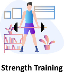 Strength Training:Vector illustration which can easily modify or edit which can easily modify or edit