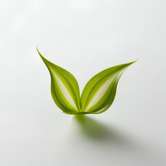 Fototapeta premium A green plant with green leaves that says leaf ai genrative