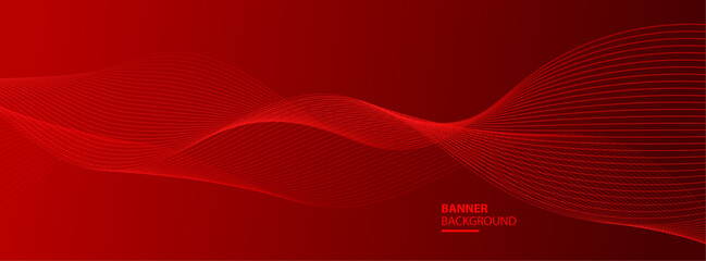 red gradations banner background.wave line shape,pattern design,premium,template business,colorful,vector,eps 10