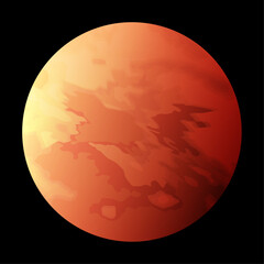 Mars Planet Realistic Illustration