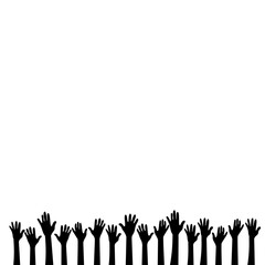 Fototapeta premium Raised Hand Silhouette