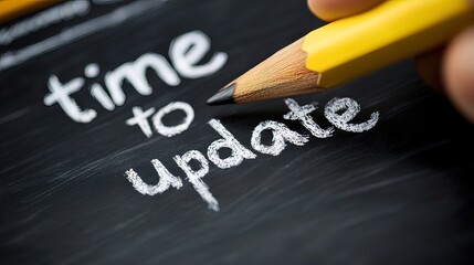 Time To Update - Black Board Message