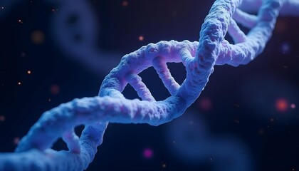 Visualize a classic scientific representation of a chromosome. The chromosome should be represented at a microscopic level, showing the details of how the DNA is coiled to form the chromosome structur
