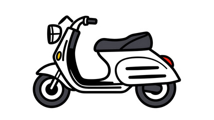 Sweet scooter motorcycle illustration icon logo. Generative AI