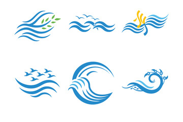 Dynamic and Creative  wave logo Concepts .