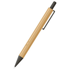 Isolated Eco-Friendly light wooden Pen